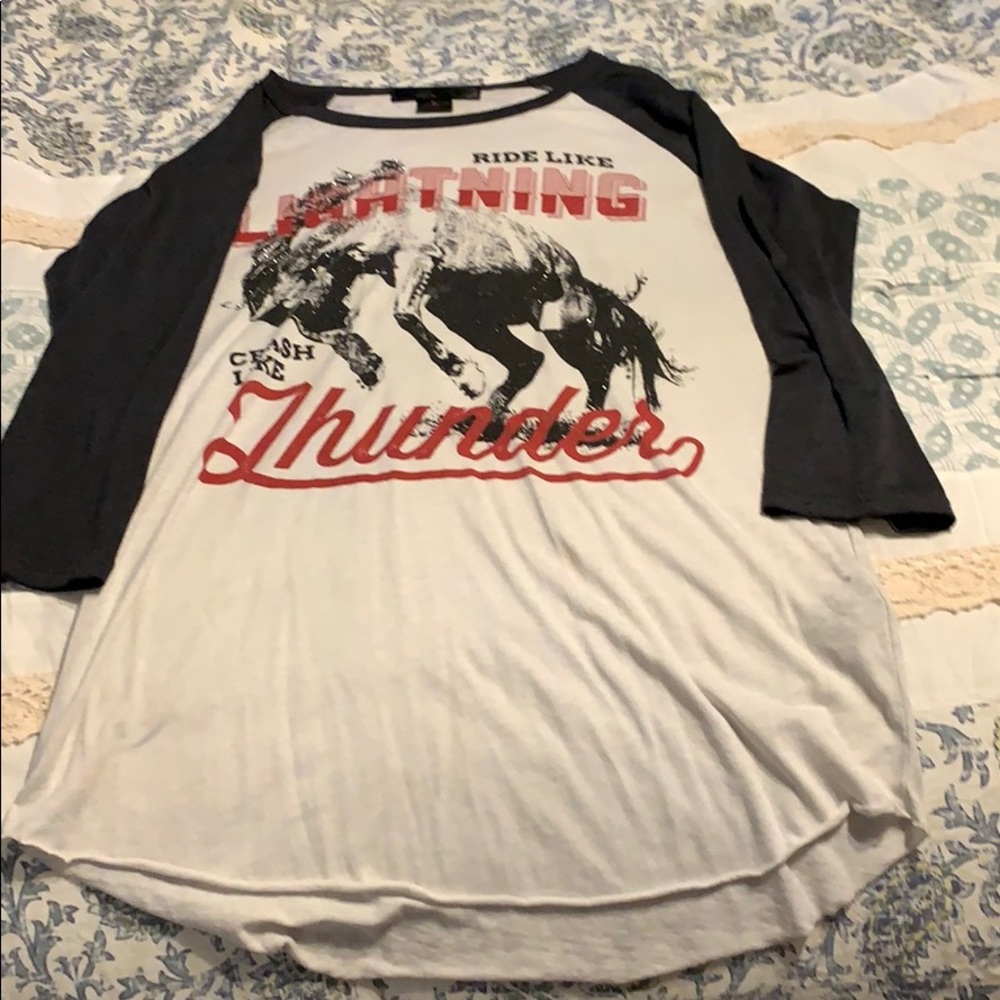 Ride like lighting crash like thunder tee shirt